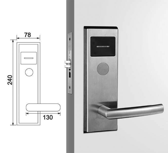 Serratura elettronica dell'hotel dell'acciaio inossidabile RFID con il sistema della serratura di ProUSB