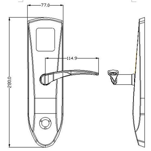 Serratura spazzolata della scheda elettronica di Digital del nichel/serratura porta di elettronica per camera di albergo