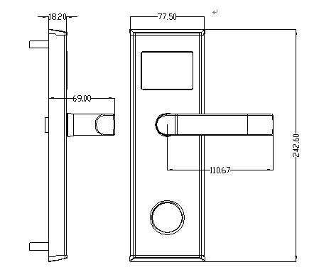 Serratura di porta elettronica dell'hotel di Digital della carta della serratura RFID dell'hotel astuto