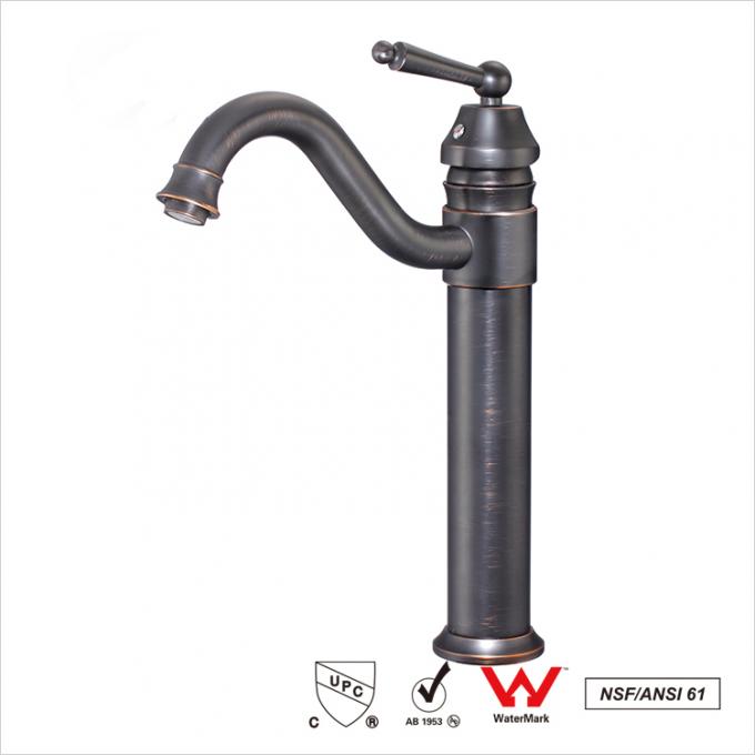Rubinetto di miscelatore bronzeo sfregato olio dell'acqua, rubinetto concreto del bacino di Chrome