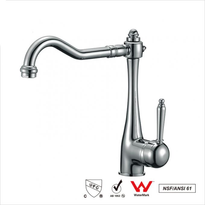 Singolo rubinetto di acqua della maniglia della filigrana, rubinetto di Ridge dell'acqua del bacino del bagno