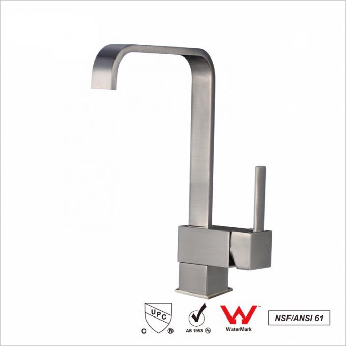 Rubinetto d'ottone senza piombo della cucina/singolo rubinetto del rubinetto del lavandino della maniglia montato piattaforma