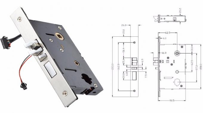Serratura elettronica dell'hotel dell'acciaio inossidabile RFID con il sistema della serratura di ProUSB