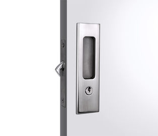Serrature scorrevoli in metallo satinato e nichel con chiave, spessore della porta 35 - 70 mm