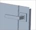 Manico sinistro in alluminio di magazzino esterno / Manico di garage a porte girevoli