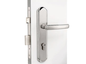 Serratura di porta in acciaio inossidabile satinato con maniglia a leva da 116 × 55 mm