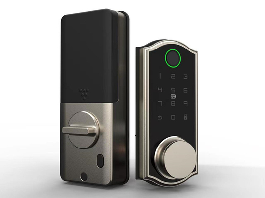 Controllo remoto Smart Door Lock Deadbolt 4pcs Batterie AA per porta in legno
