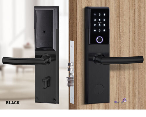 Bluetooth Fireproof Smart Door Lock Nero argento con codice carta APP di impronte digitali Wi-Fi Peso lordo 285Kg Sistema di accesso sicuro