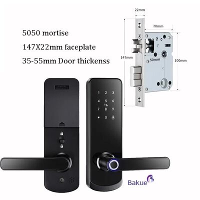 Classifica CE EN1634-1 EN14846 Serratura a portone con impronta digitale certificata con codice di accesso una tantum, codice di accesso cronometrato ed eKey, accesso da qualsiasi luogo o da chiunque