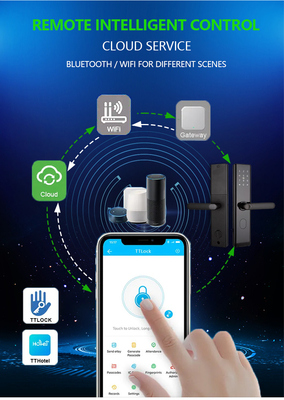 Digitale impronta digitale Smart Door Lock impermeabile elettrico con APP TTLOCK BLE Wifi