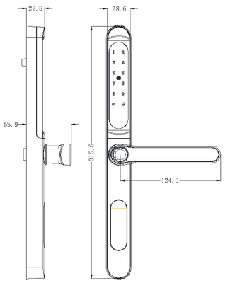 Bluetooth Impressione digitale Passcode Chiusura porta Cortile impermeabile Con controllo gateway