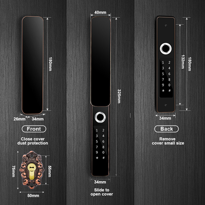 Cortile esterno codice impronte digitali WiFi Chiusura porta impermeabile IP68 lega di alluminio