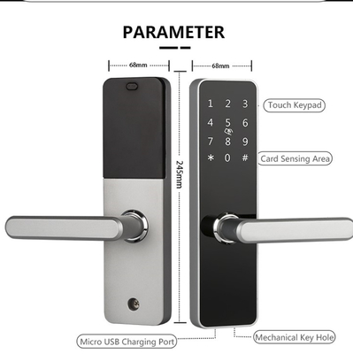 Smart Door Lock Keyless NFC / IC Card Smart Hotel Systerm APP