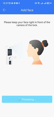 Aluminum Commercial Smart Lock Video Riconoscimento facciale occhio di gatto palma Vena sbloccante IP65