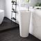 1.75'' Drain Glossy White Ceramic Pedestal Bagno Lavabo Con Cromo Finish Overflow