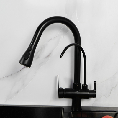 Rubinetto nero dell'acqua potabile di 3 modi con acqua filtrata H410 XW225mm