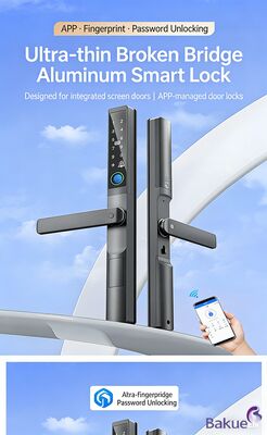 Batteria AA Smart Digital Door Lock Smart Door Lock Ultra Height Lock Ultra Thin 25mm Lock Screen Doors Access Device (Un dispositivo di accesso per le porte con schermo di blocco)