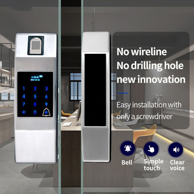 FPC in lega di zinco, impronte digitali, serratura smart porta, porta scorrevole, ufficio sliver oro.